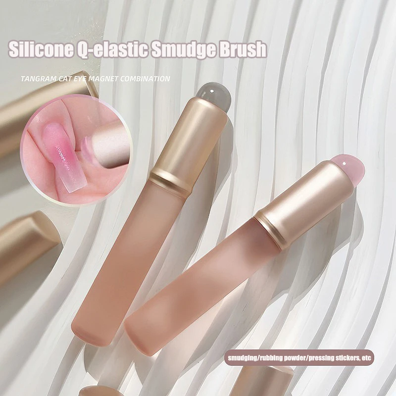 Nail Art Pink Soft - Jelly Pink Nail Art Siliconen Borstel