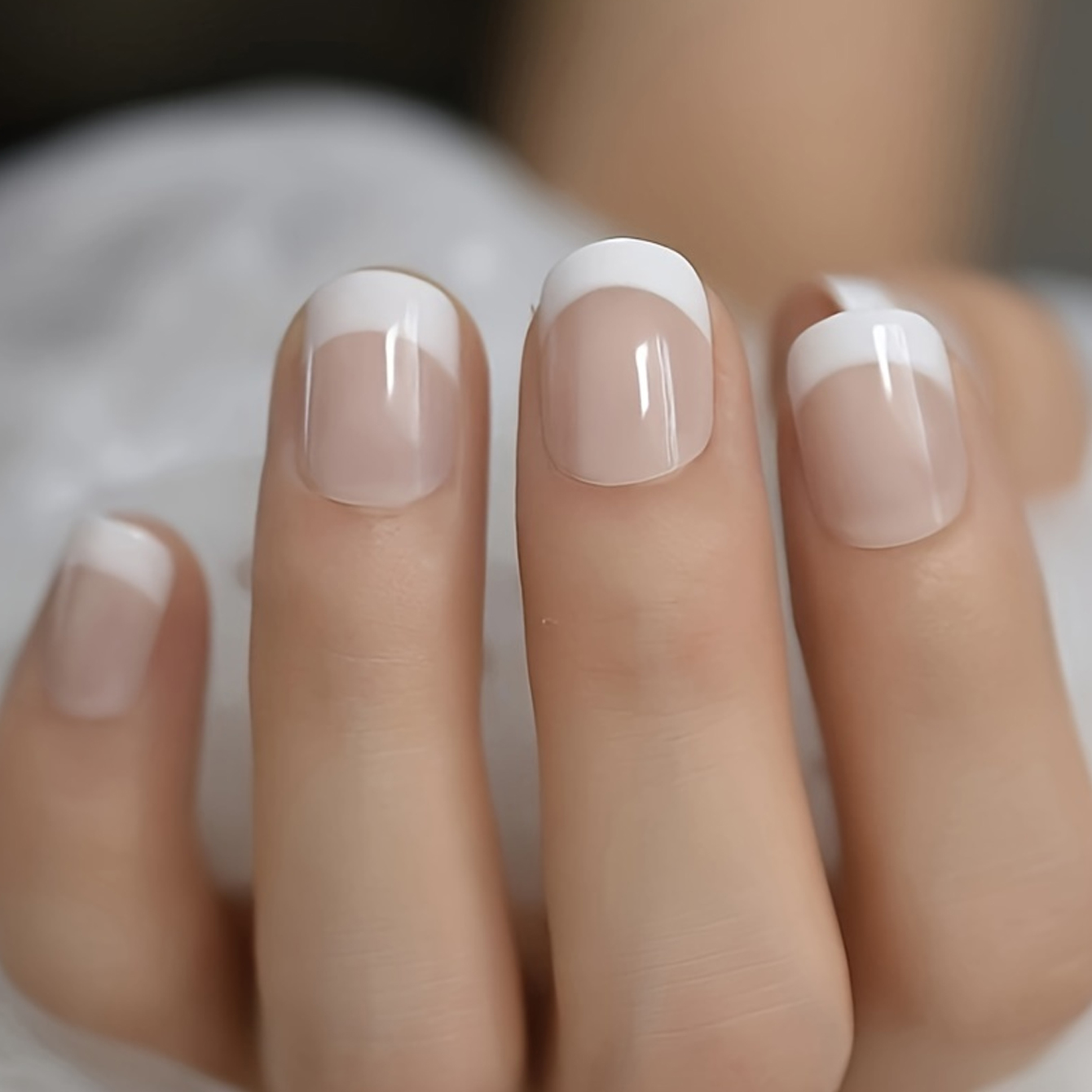 Nail Art French Nails - 24 stuks Franse witte rand korte