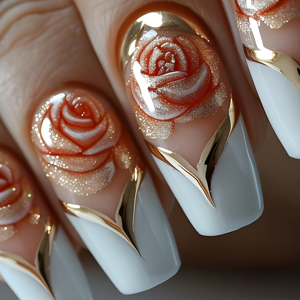 Nail Art French Nails - Witte Franse Tip Druk op Nagels