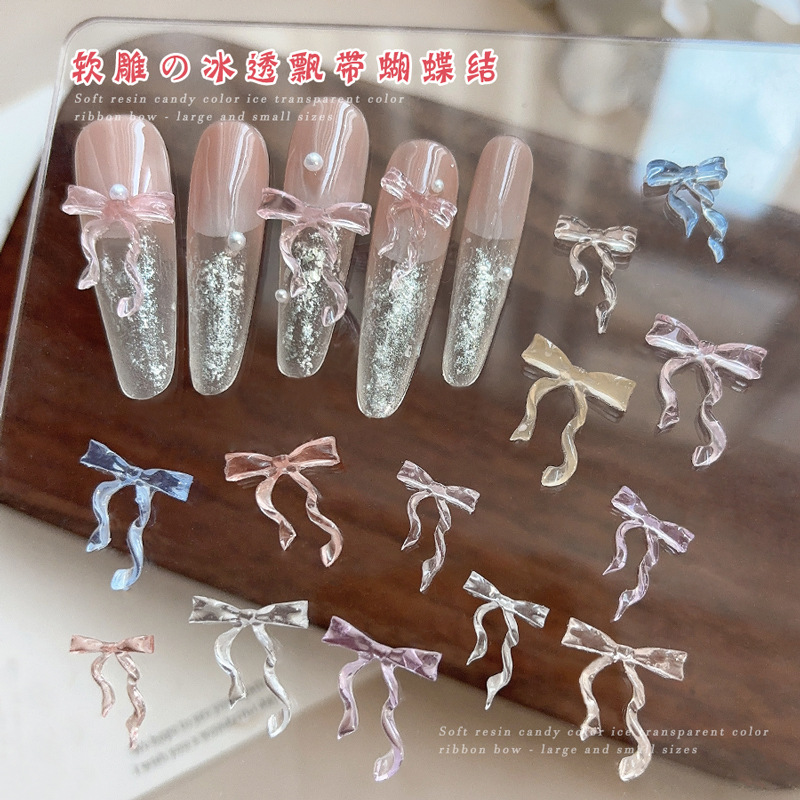Nail Art Pink Soft - 30 STKS Fairy Ice Transparant Roze