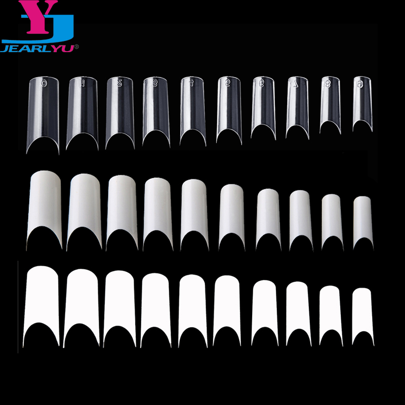 Nail Art Xs - Nageltips 500 stuks C-gebogen kunstnagels transparant