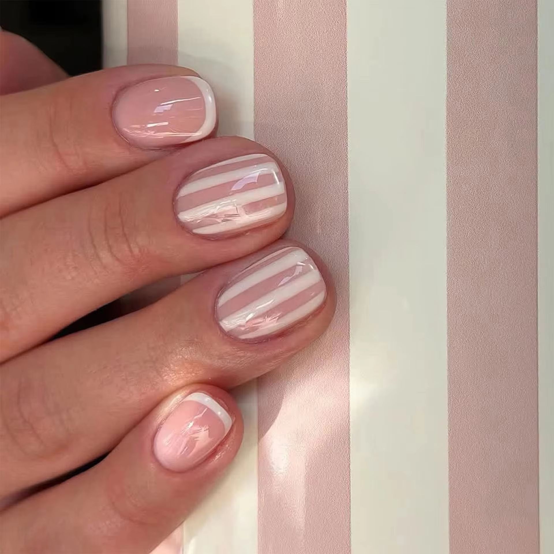 Nail Art French Nails - 24 stuks eenvoudige witte Franse opzetnagels,