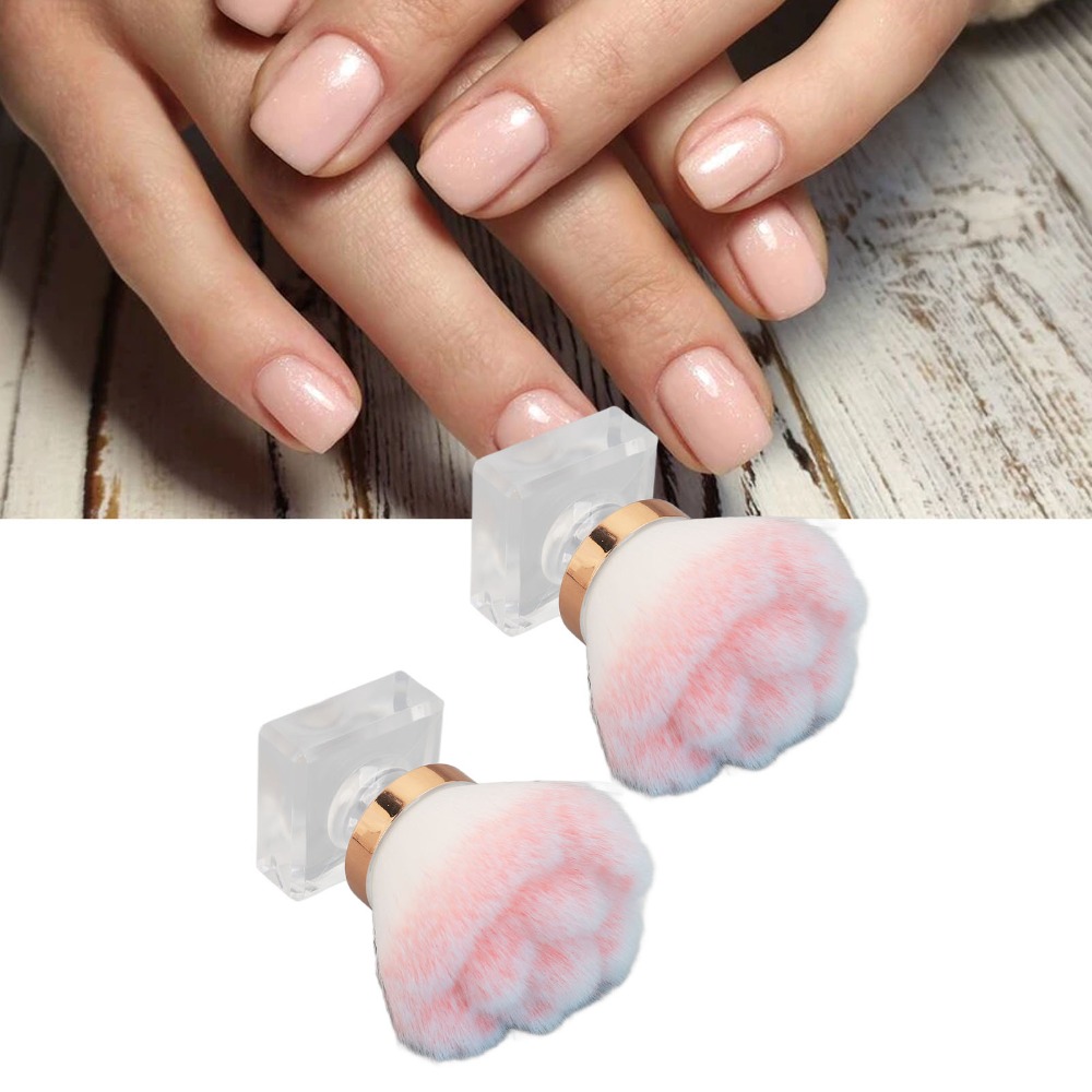 Nail Art Pink Soft - 2 stuks roze zachte borstel voor