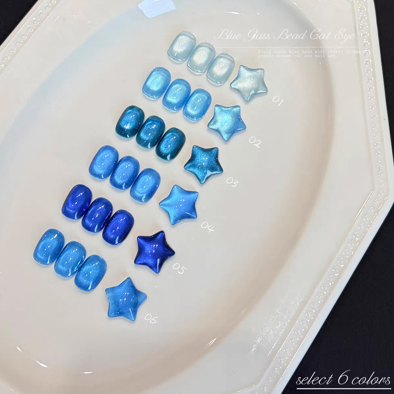 Nail Art Ice Blue - 1 stuk TC Zomer Verlichtende Blauwe