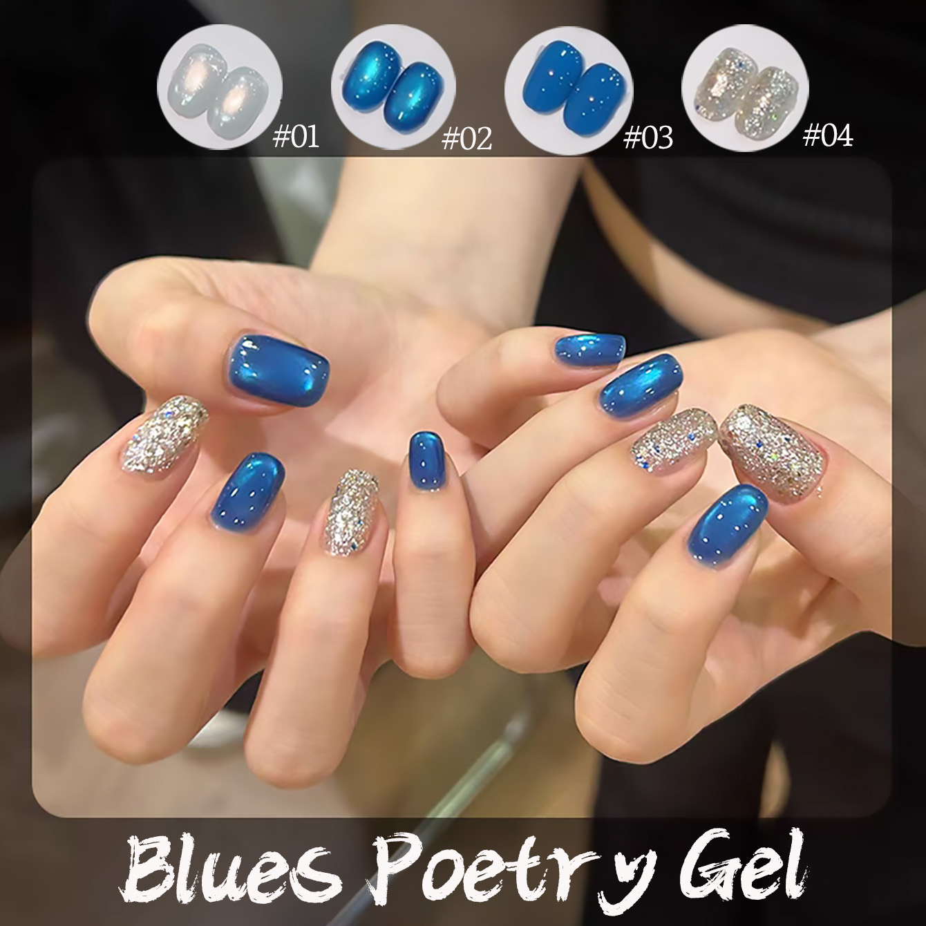 Nail Art Ice Blue - 1 stuk PSK Zomer Populaire Blues