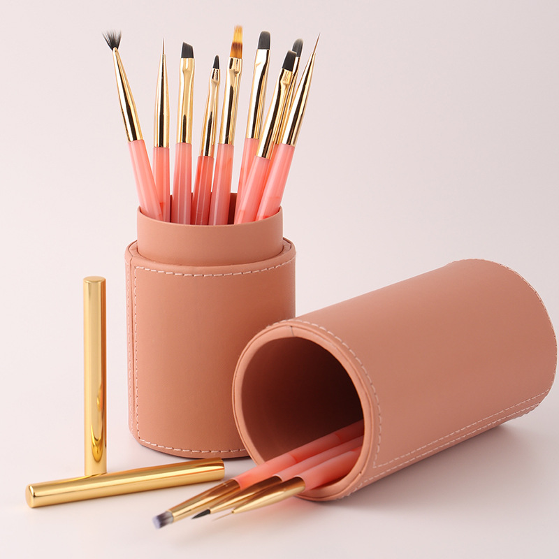 12-delige roze ingelegde jade  - Nail Art Pink Soft recensie en prijs