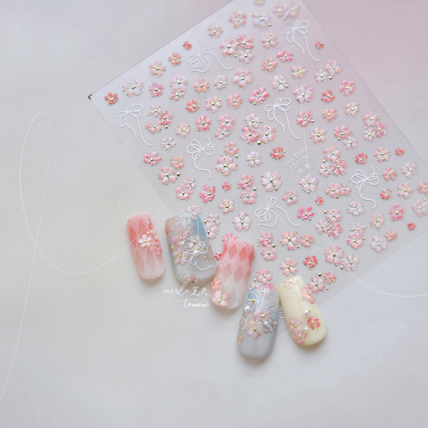 Kersenbloesem roze bloem Sakur - Nail Art Pink Soft recensie en prijs