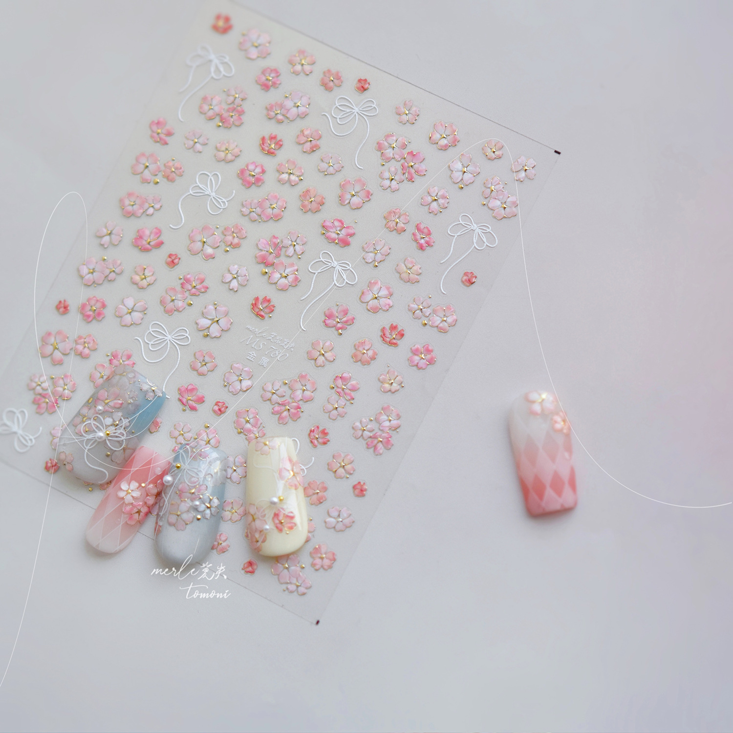 Kersenbloesem roze bloem Sakur - Nail Art Pink Soft recensie en prijs