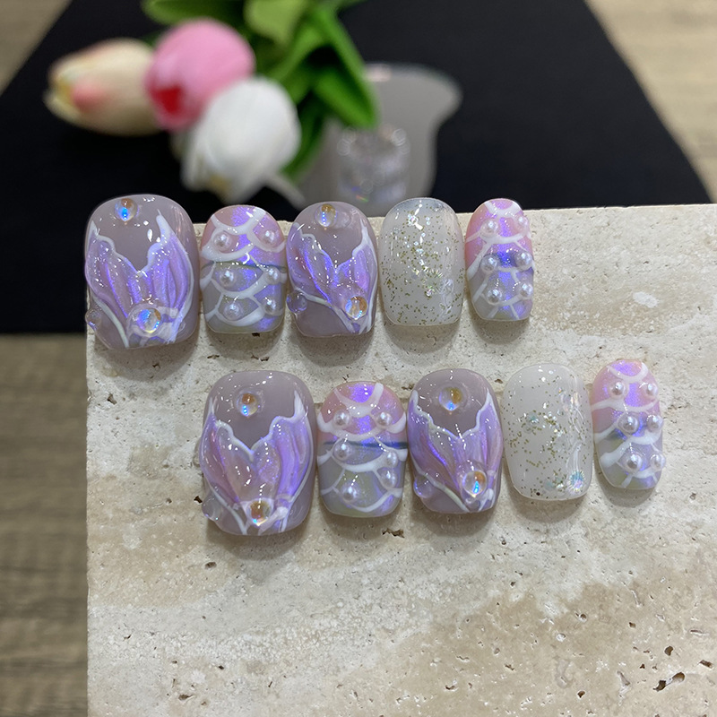 10 stuks vlinderbloem nepnagel - Nail Art French Nails recensie en prijs
