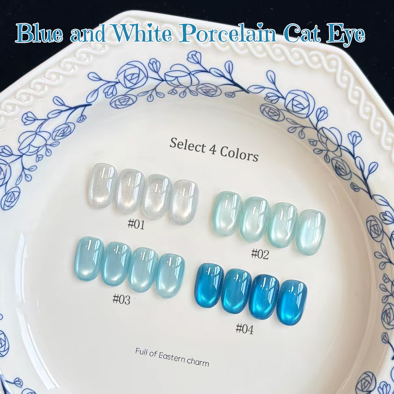 1-8 stuks PSK Blauw en Wit Por - Nail Art Ice Blue recensie en prijs
