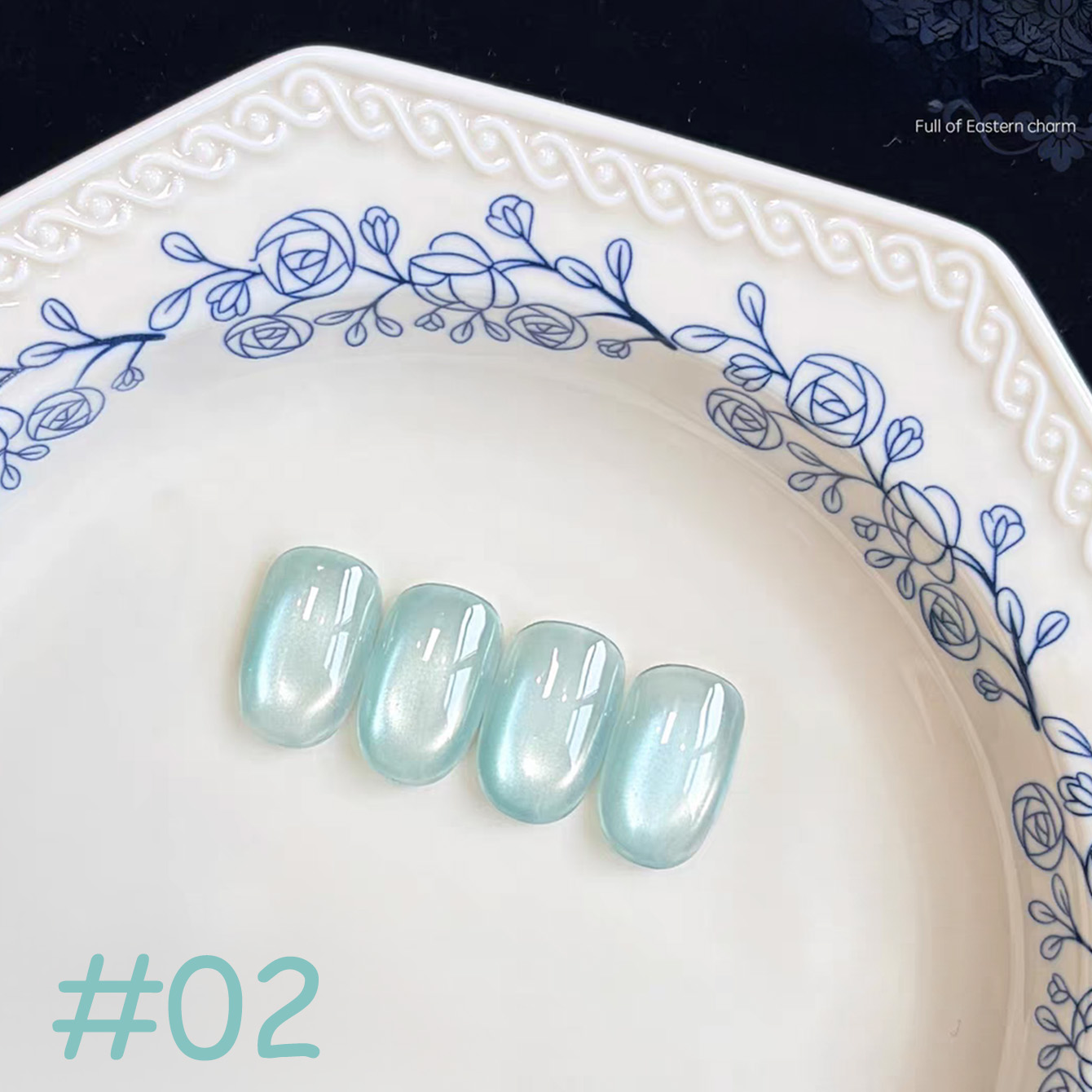 1-8 stuks PSK Blauw en Wit Por - Nail Art Ice Blue recensie en prijs