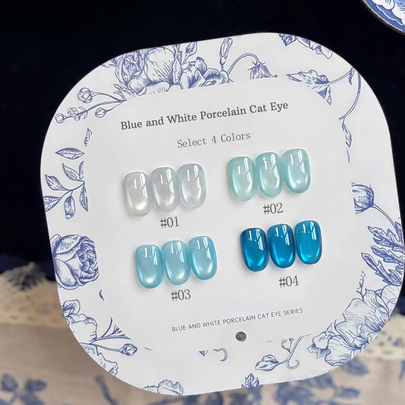 1 stuk TC Blauw en Wit Porsele - Nail Art Ice Blue recensie en prijs