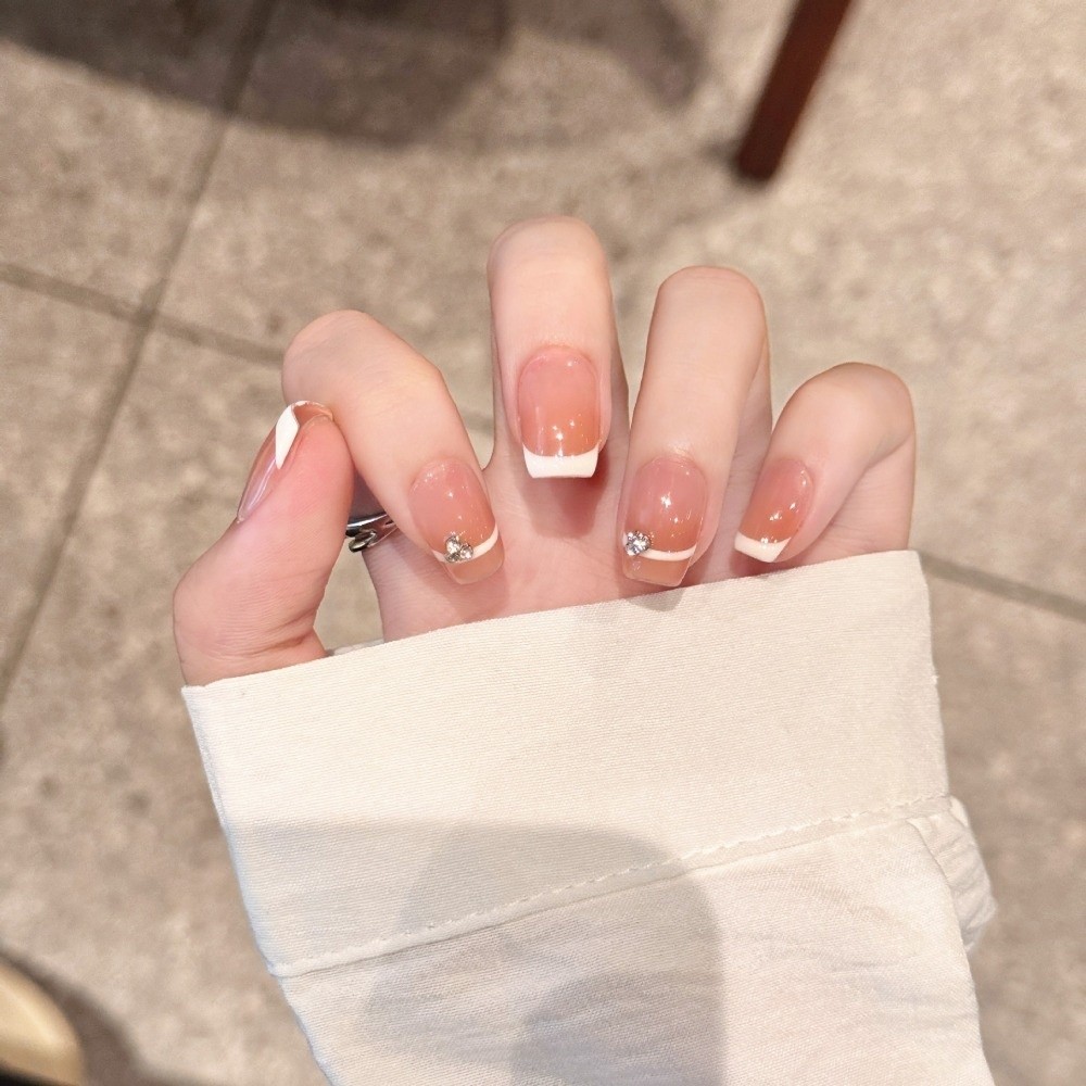 10 stuks gradient crème Franse - Nail Art Xs recensie en prijs
