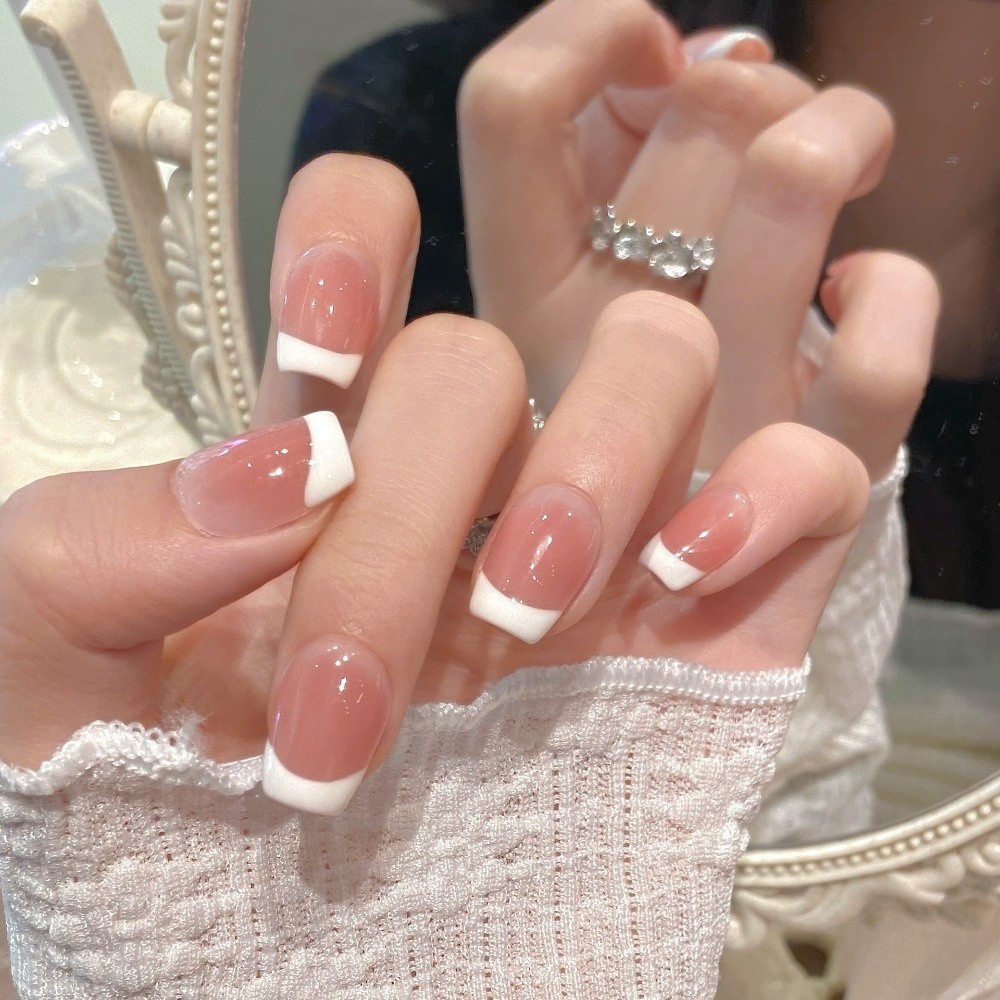 10 stuks gradient crème Franse - Nail Art Xs recensie en prijs