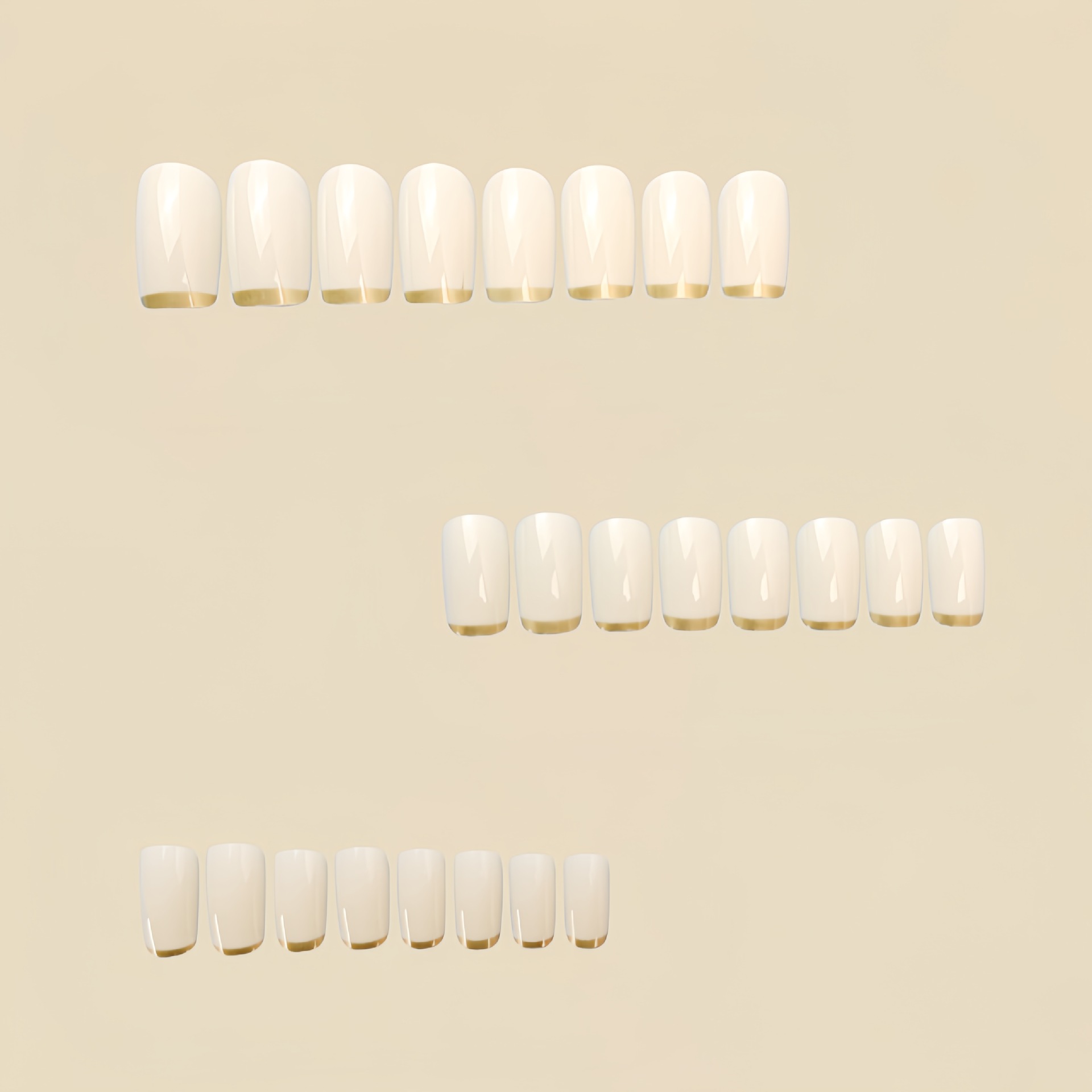 Medium nepnagels voor vrouwen, - Nail Art French Nails recensie en prijs