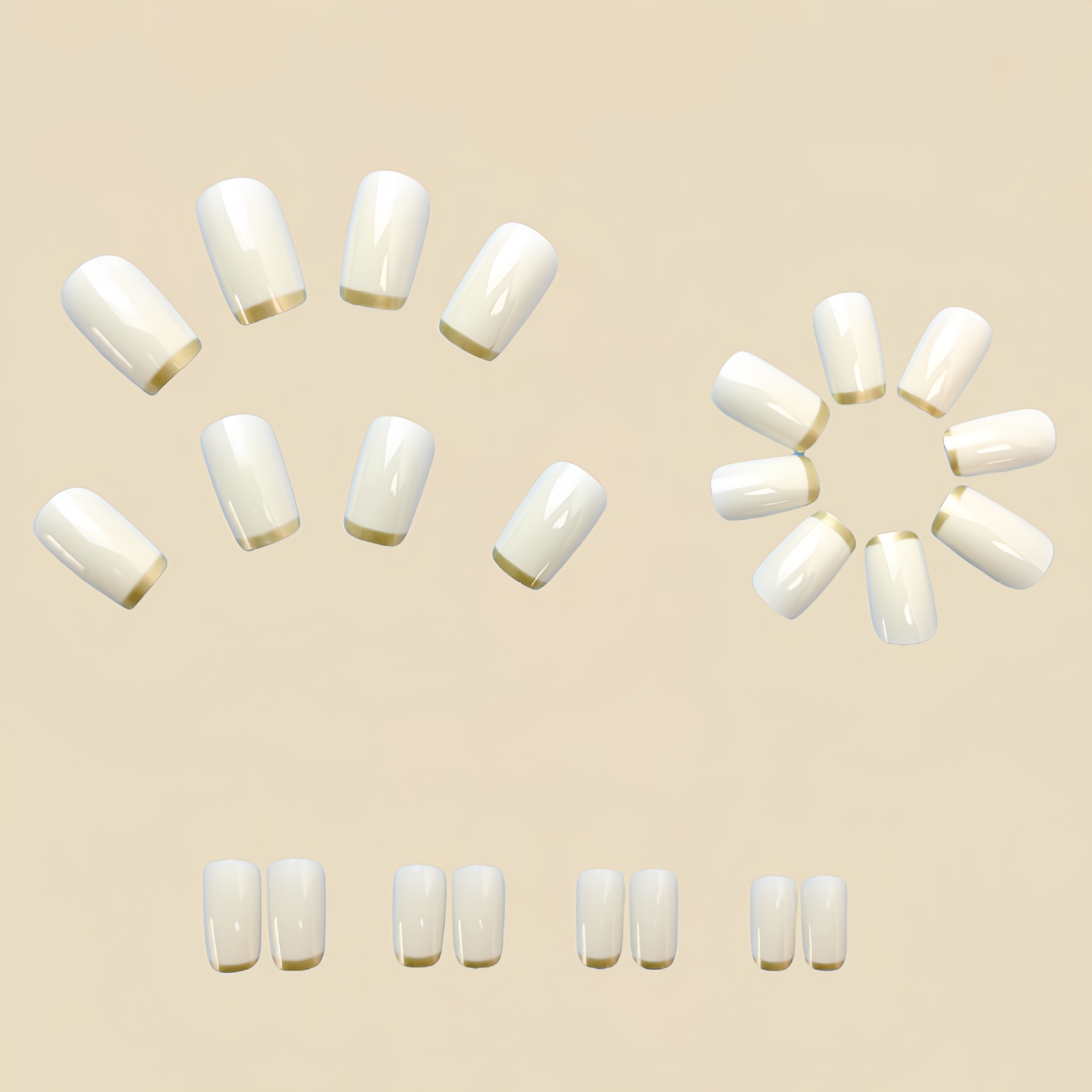 Medium nepnagels voor vrouwen, - Nail Art French Nails recensie en prijs