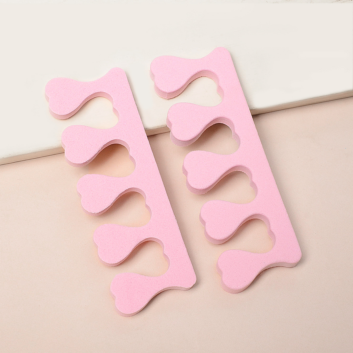 10 paar roze teenvinger sponsv - Nail Art Pink Soft recensie en prijs