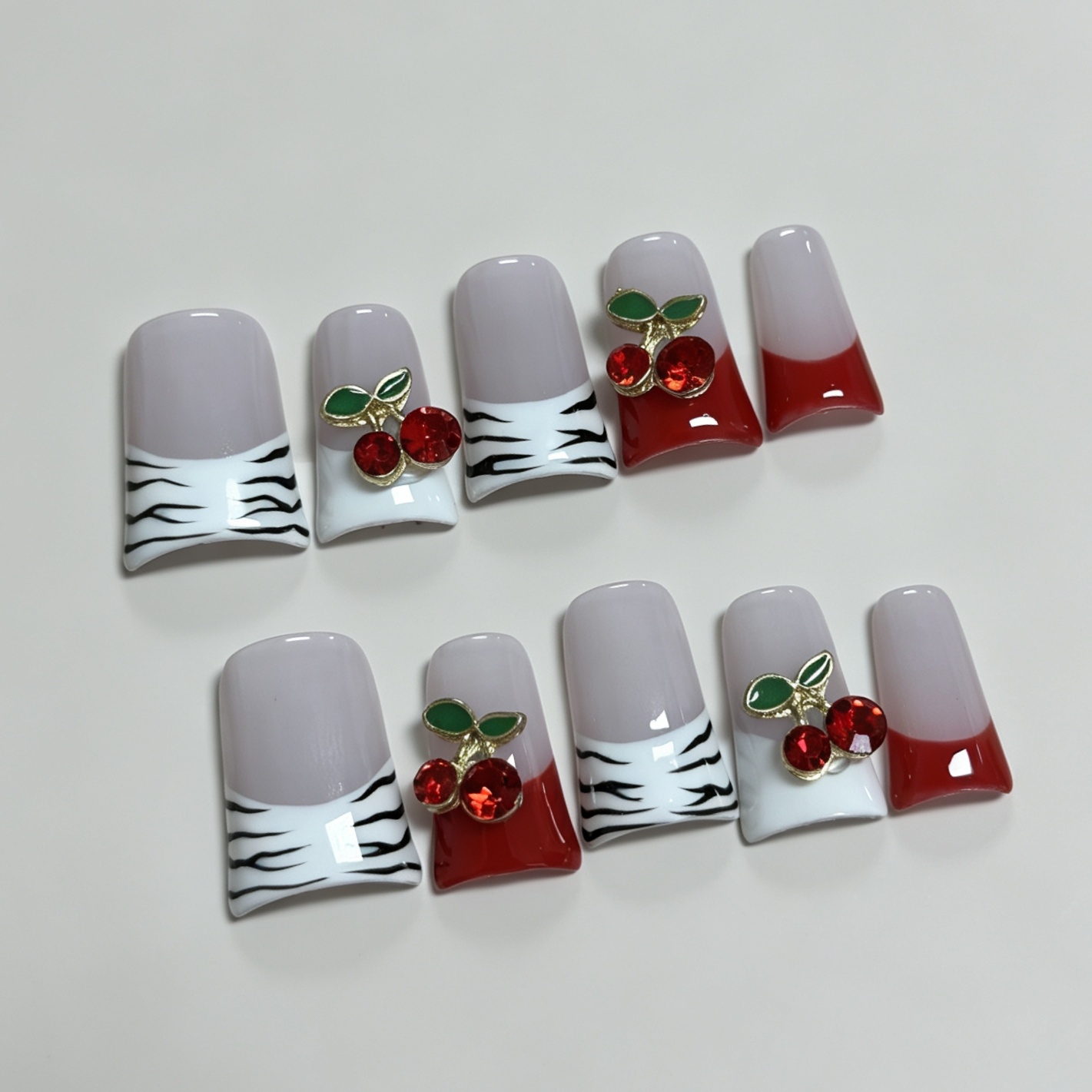 Medium Square 10 stuks Franse  - Nail Art French Nails recensie en prijs