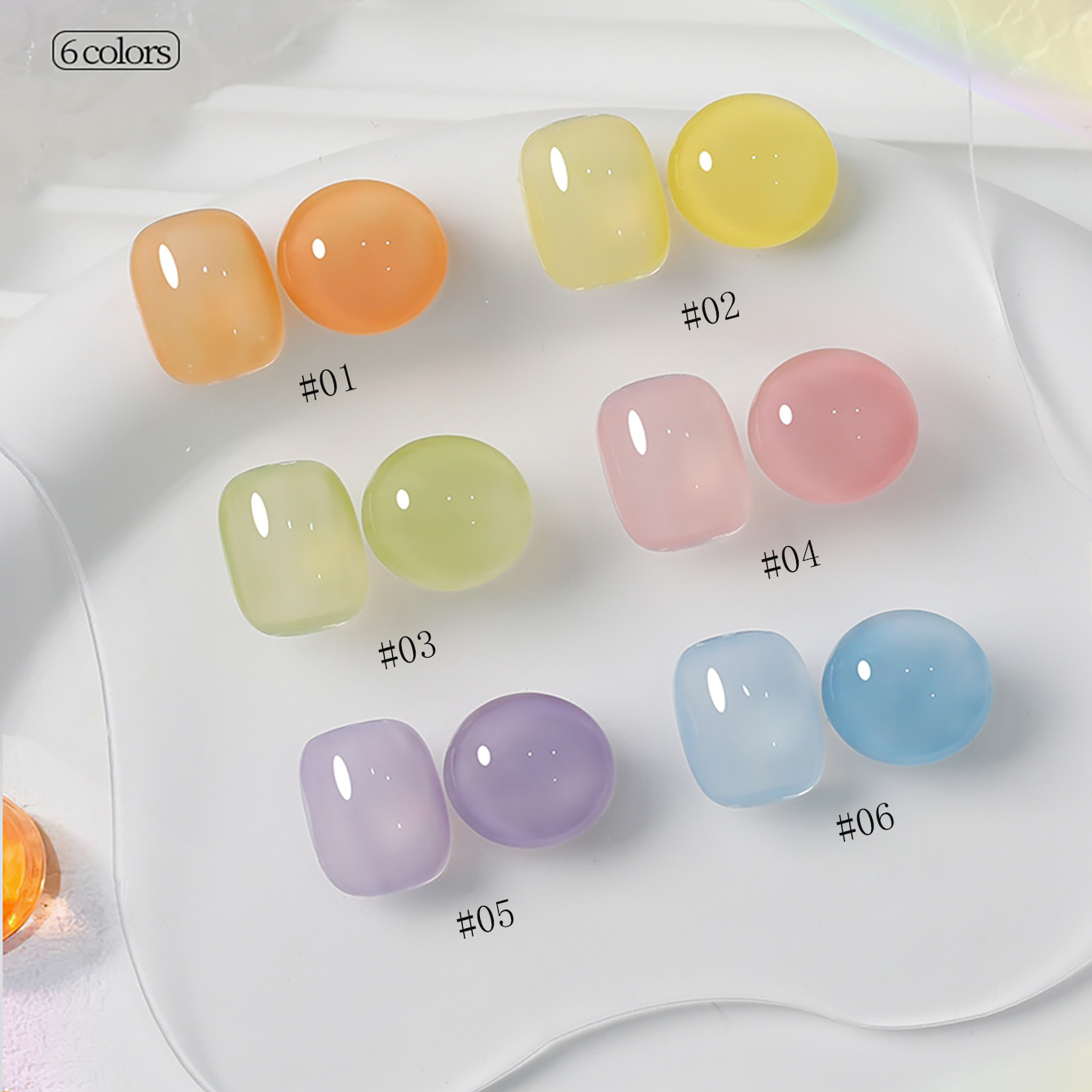 1-6 stuks PSK Nieuwe Macaron C - Nail Art Ice Blue recensie en prijs